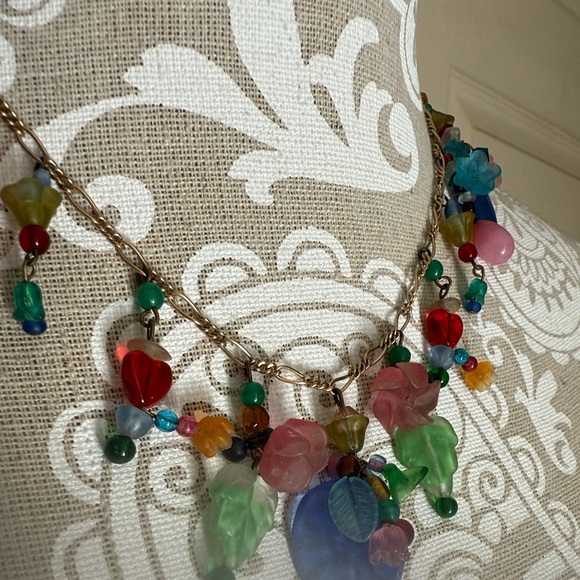 Colorful glass charm necklace - Picture 4 of 5